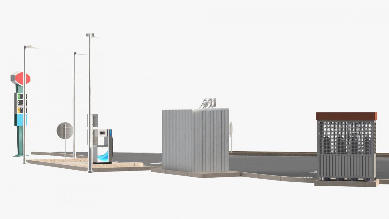 3D model Futuristic Petrol Station