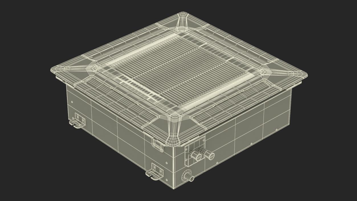 3D 4-Way Cassette Fan Coil Unit model