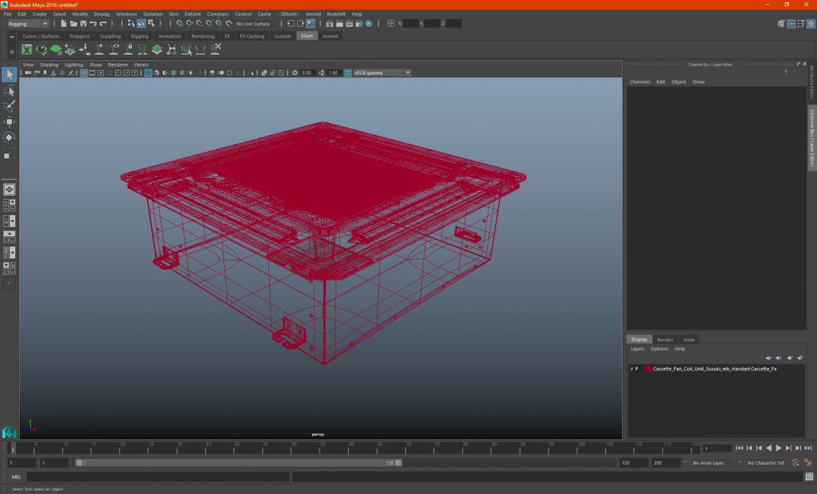 3D 4-Way Cassette Fan Coil Unit model