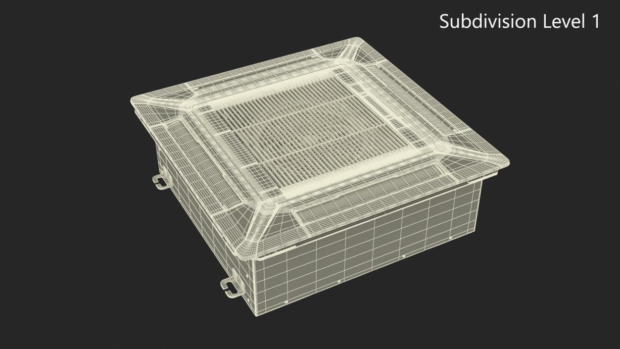 3D 4-Way Cassette Fan Coil Unit model