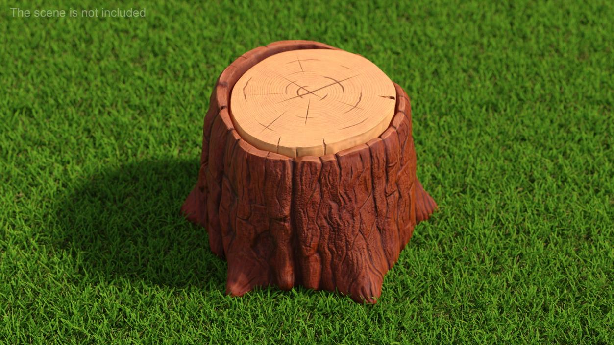 Cartoon Tree Stumps Collection 3 3D