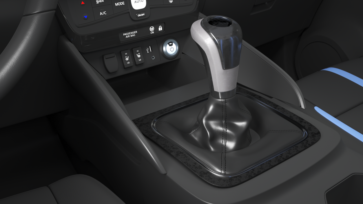 3D Manual Transmission Worn Shift Lever