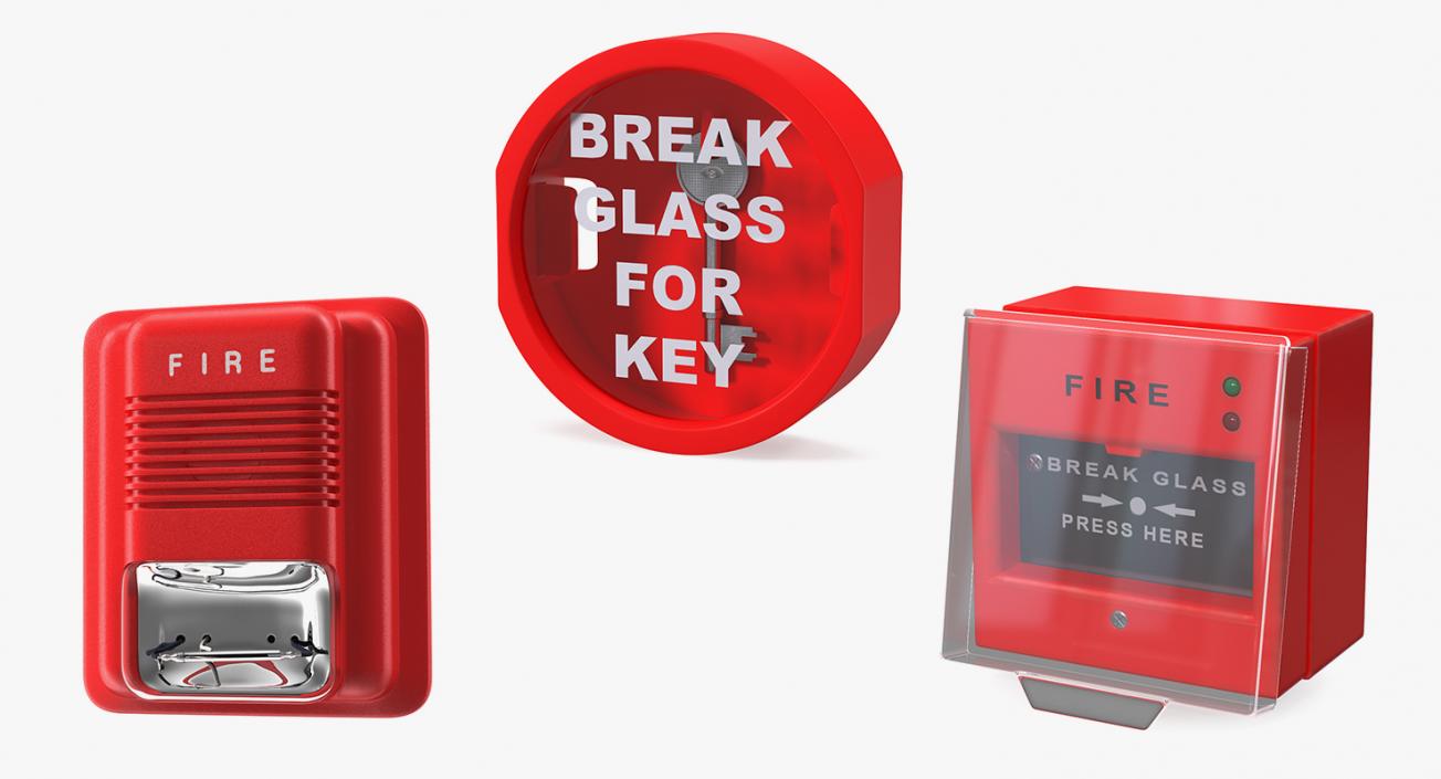 Fire Alarm Tools Collection 3D