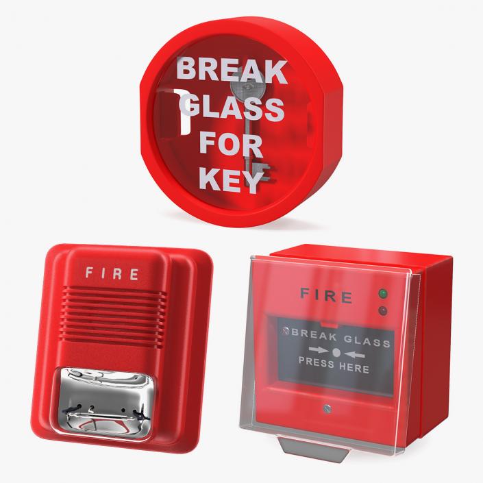 Fire Alarm Tools Collection 3D