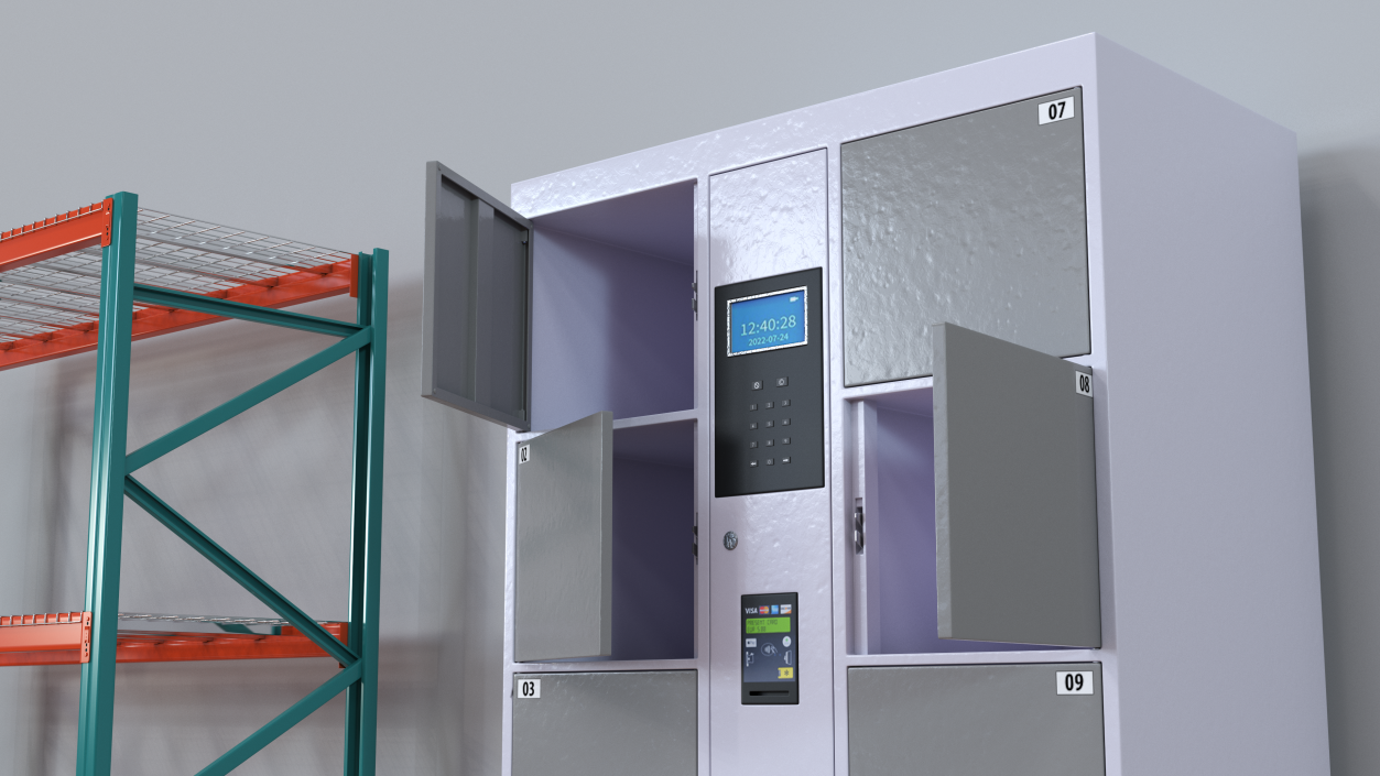 Smart Locker Grey 3D