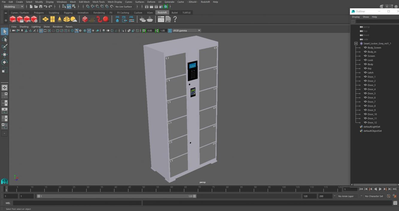 Smart Locker Grey 3D