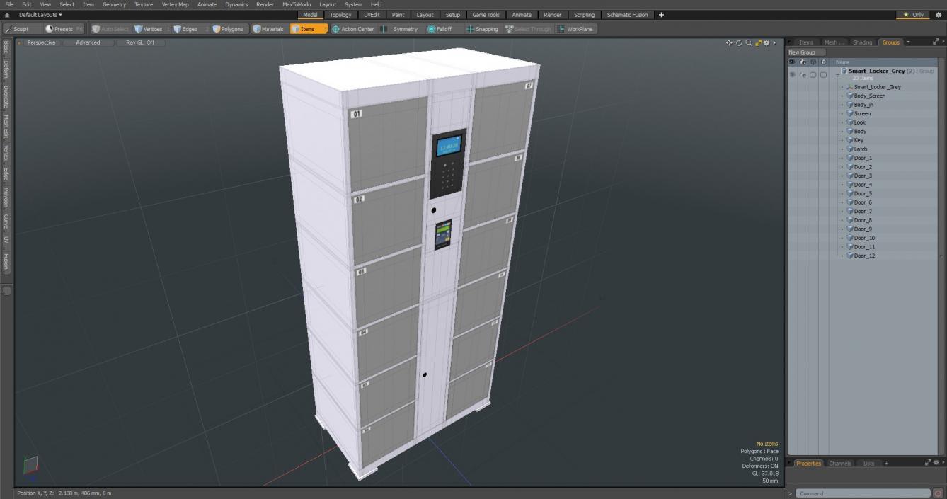 Smart Locker Grey 3D