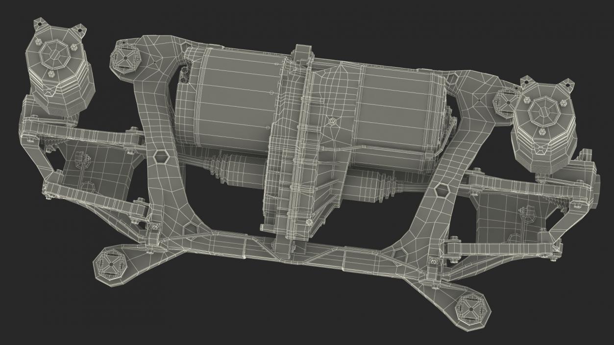 Electric Car Rear Suspension Assembly 3D