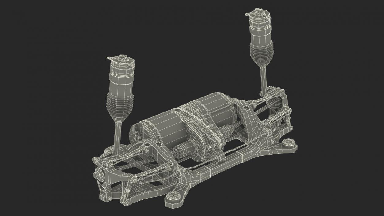 Electric Car Rear Suspension Assembly 3D