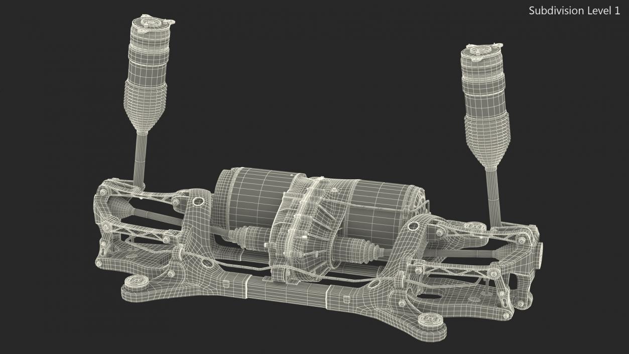 Electric Car Rear Suspension Assembly 3D