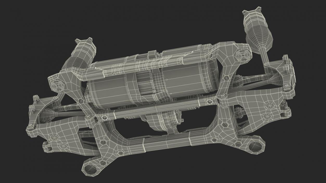 Electric Car Rear Suspension Assembly 3D