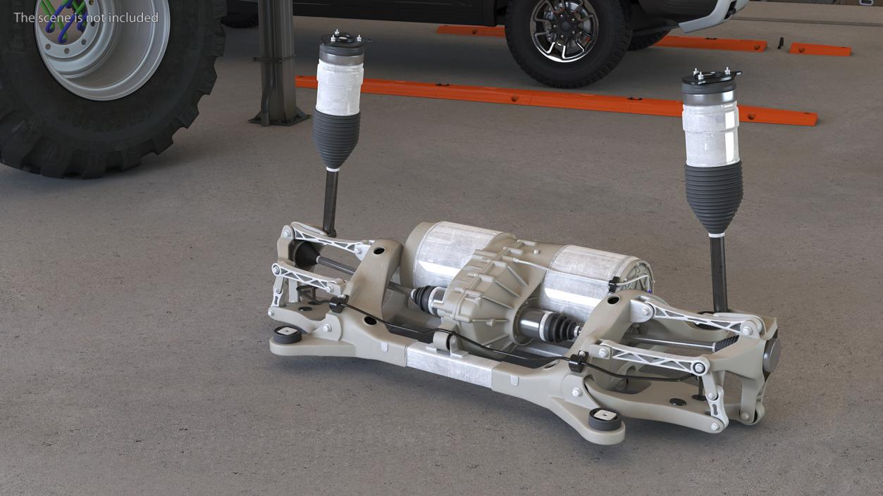 Electric Car Rear Suspension Assembly 3D