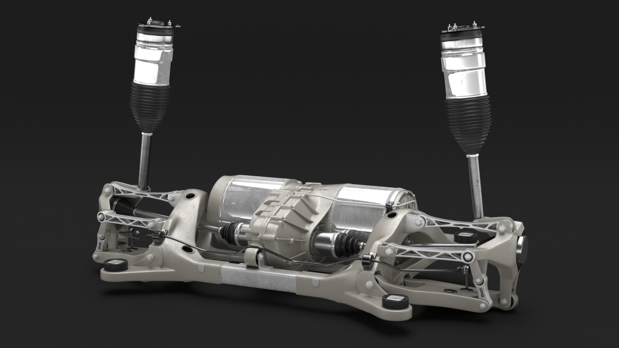 Electric Car Rear Suspension Assembly 3D