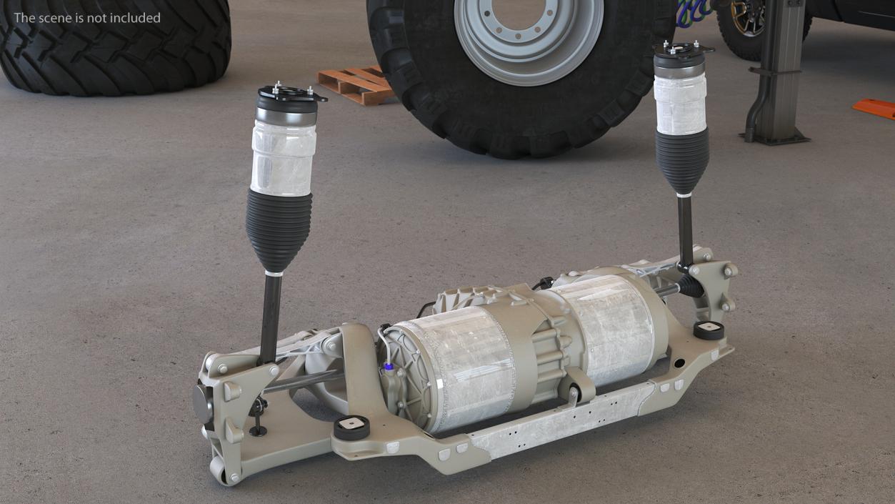 Electric Car Rear Suspension Assembly 3D