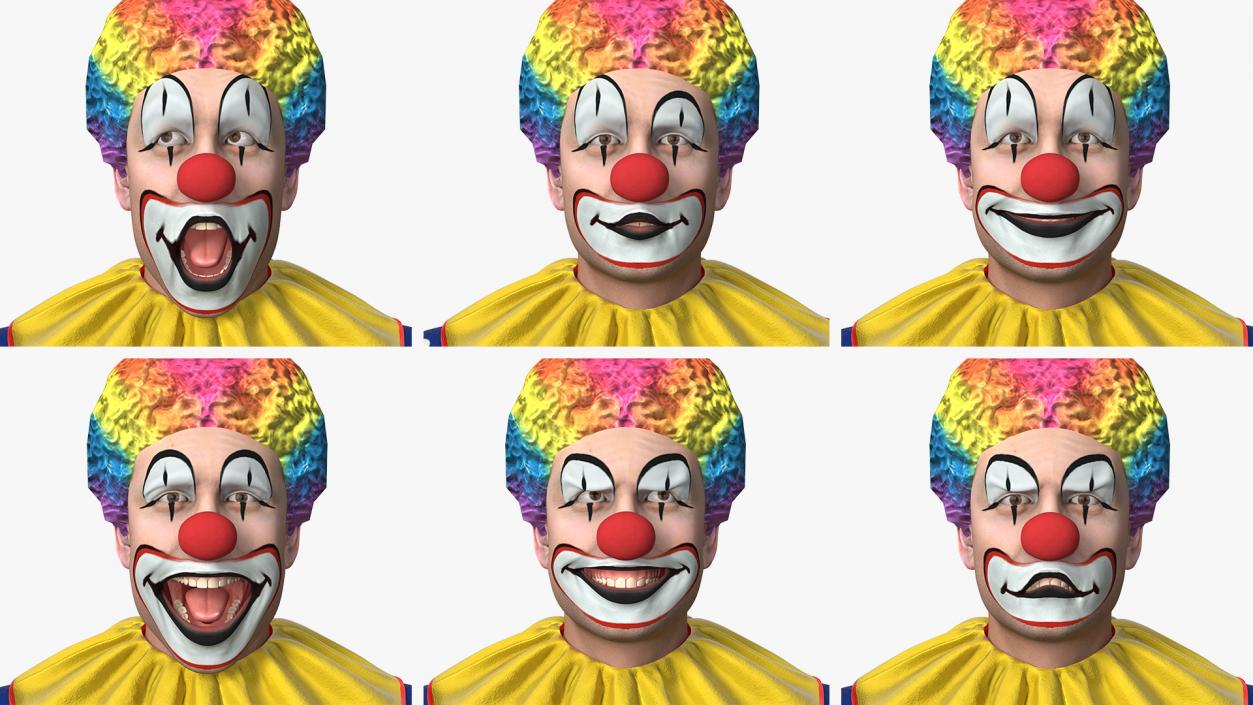 3D Funny Clown Costume Rigged