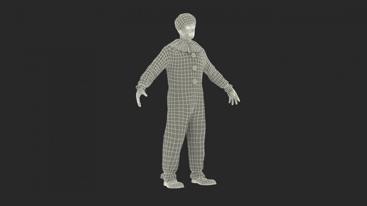 3D Funny Clown Costume Rigged