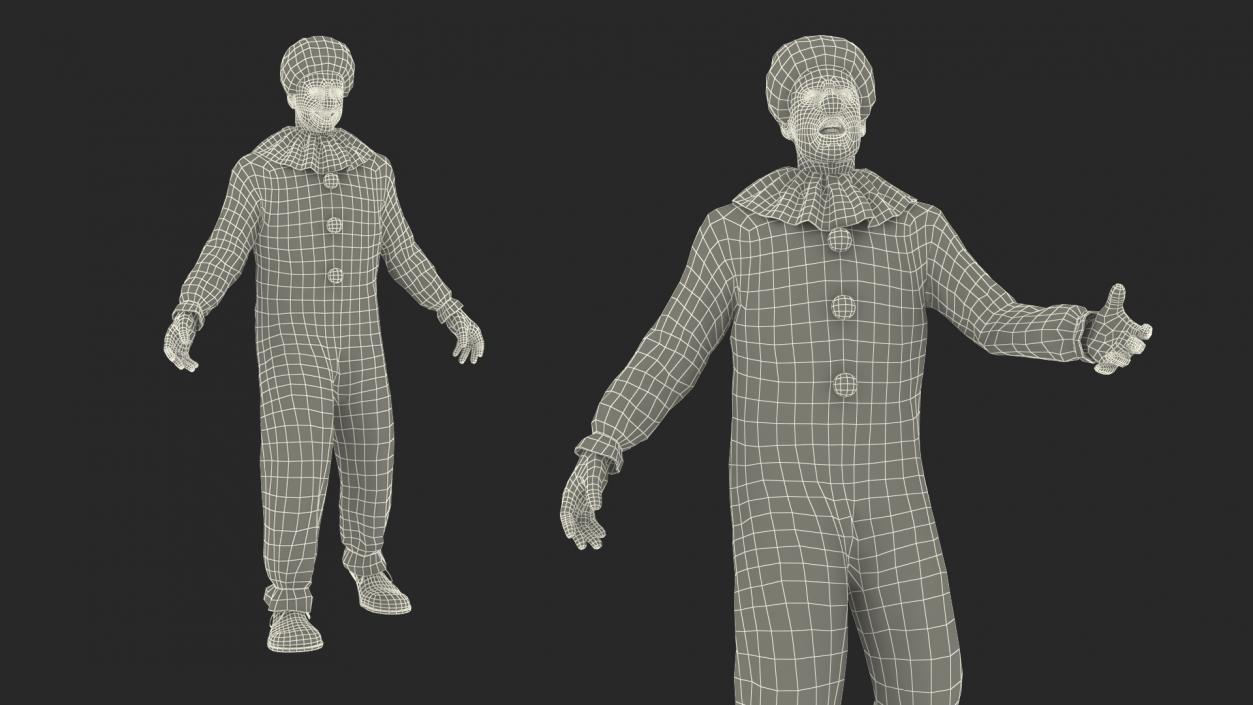 3D Funny Clown Costume Rigged