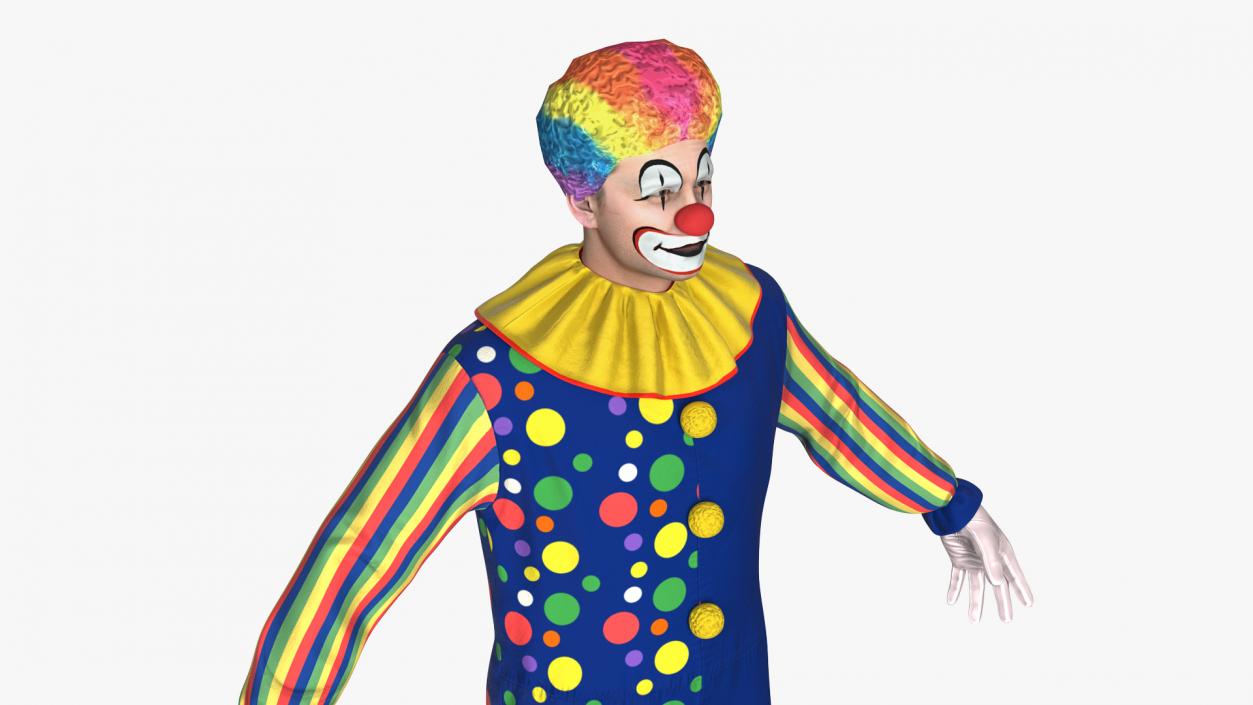 3D Funny Clown Costume Rigged