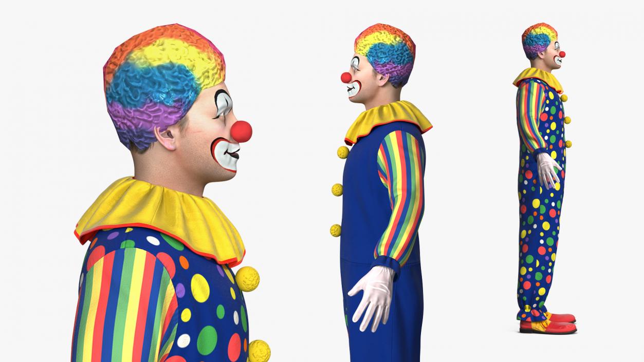 3D Funny Clown Costume Rigged