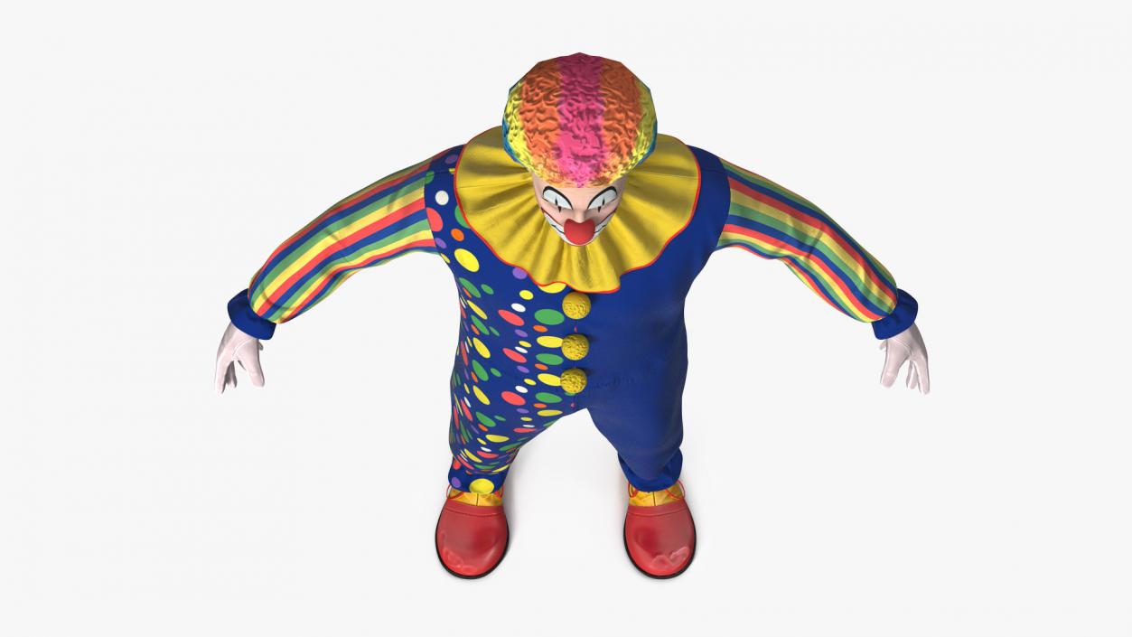 3D Funny Clown Costume Rigged