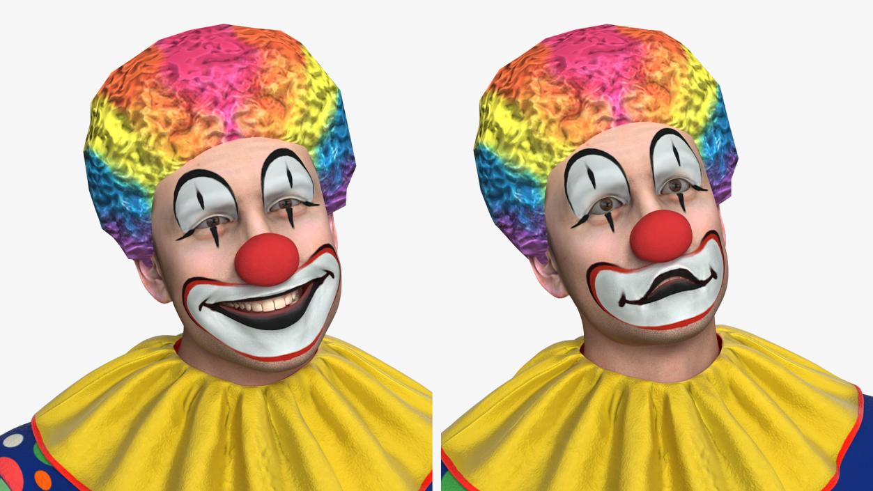 3D Funny Clown Costume Rigged