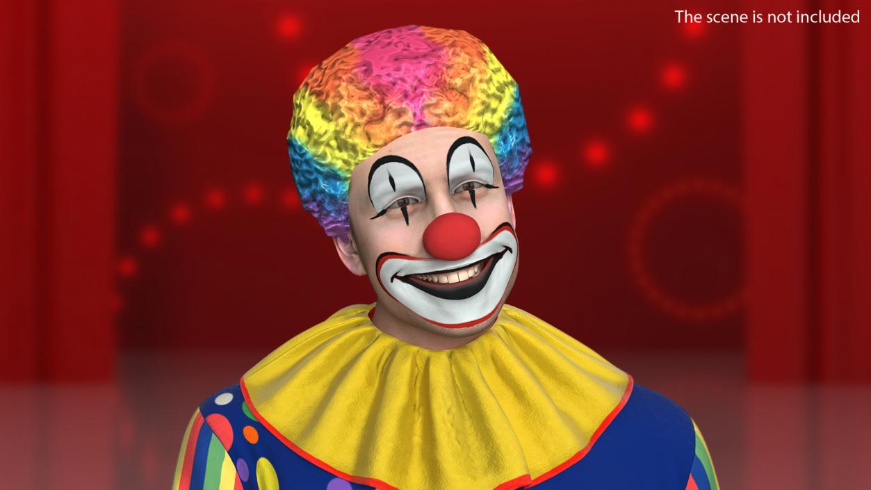 3D Funny Clown Costume Rigged