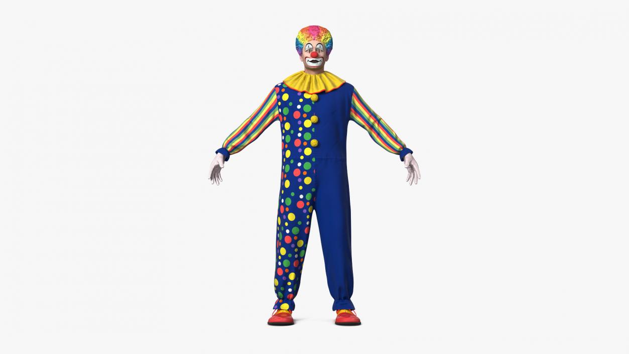 3D Funny Clown Costume Rigged