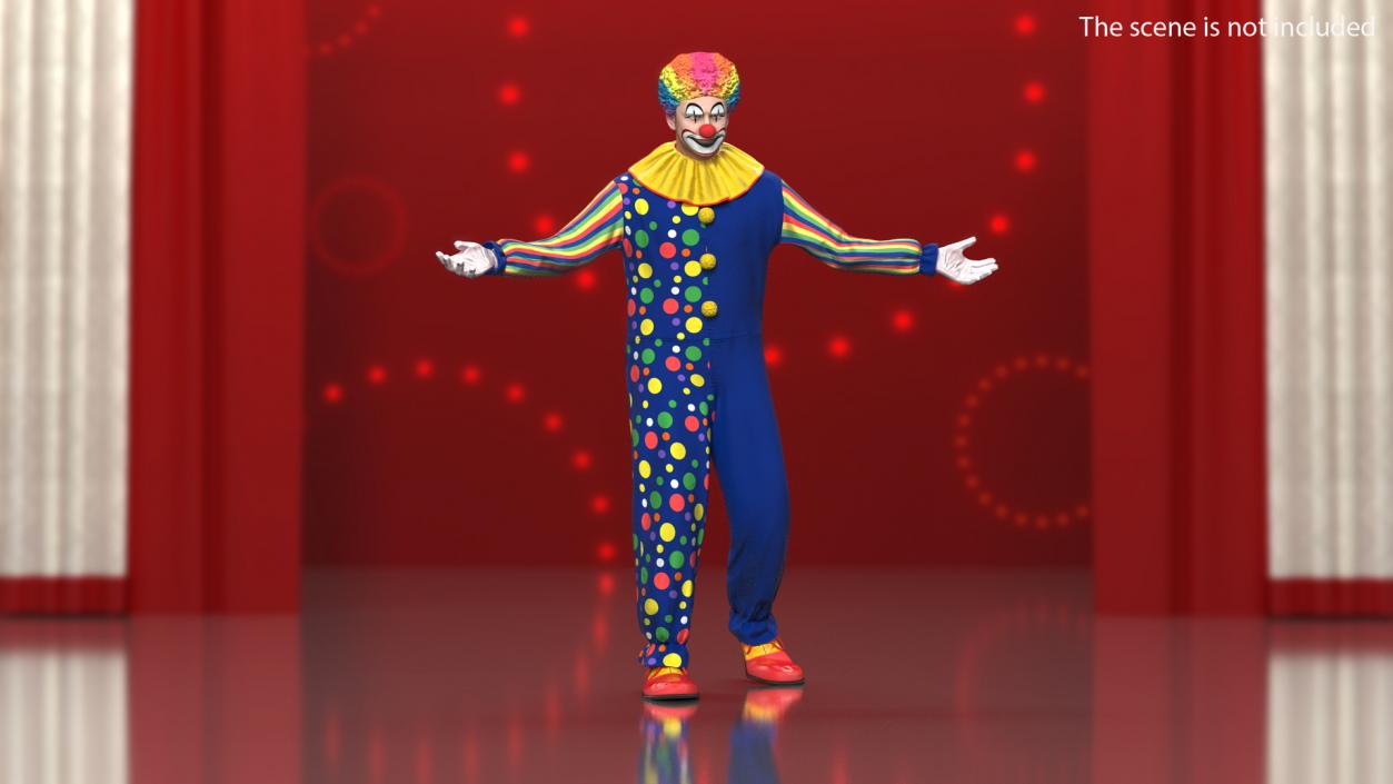 3D Funny Clown Costume Rigged