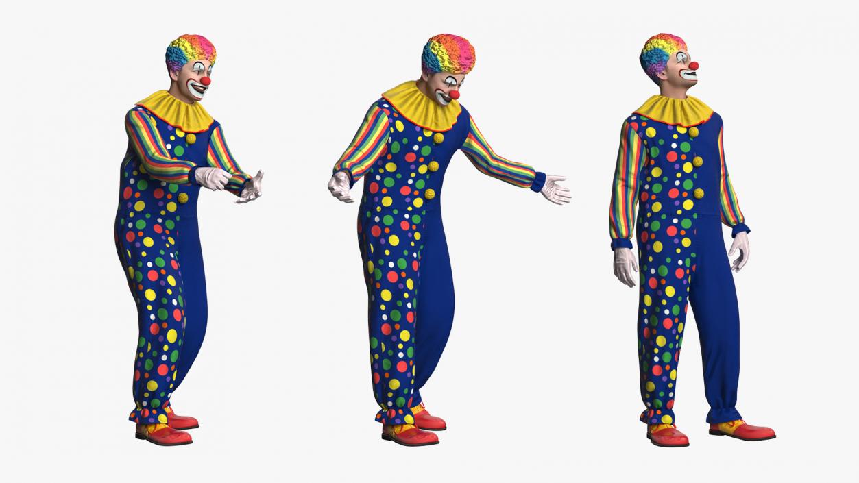 3D Funny Clown Costume Rigged