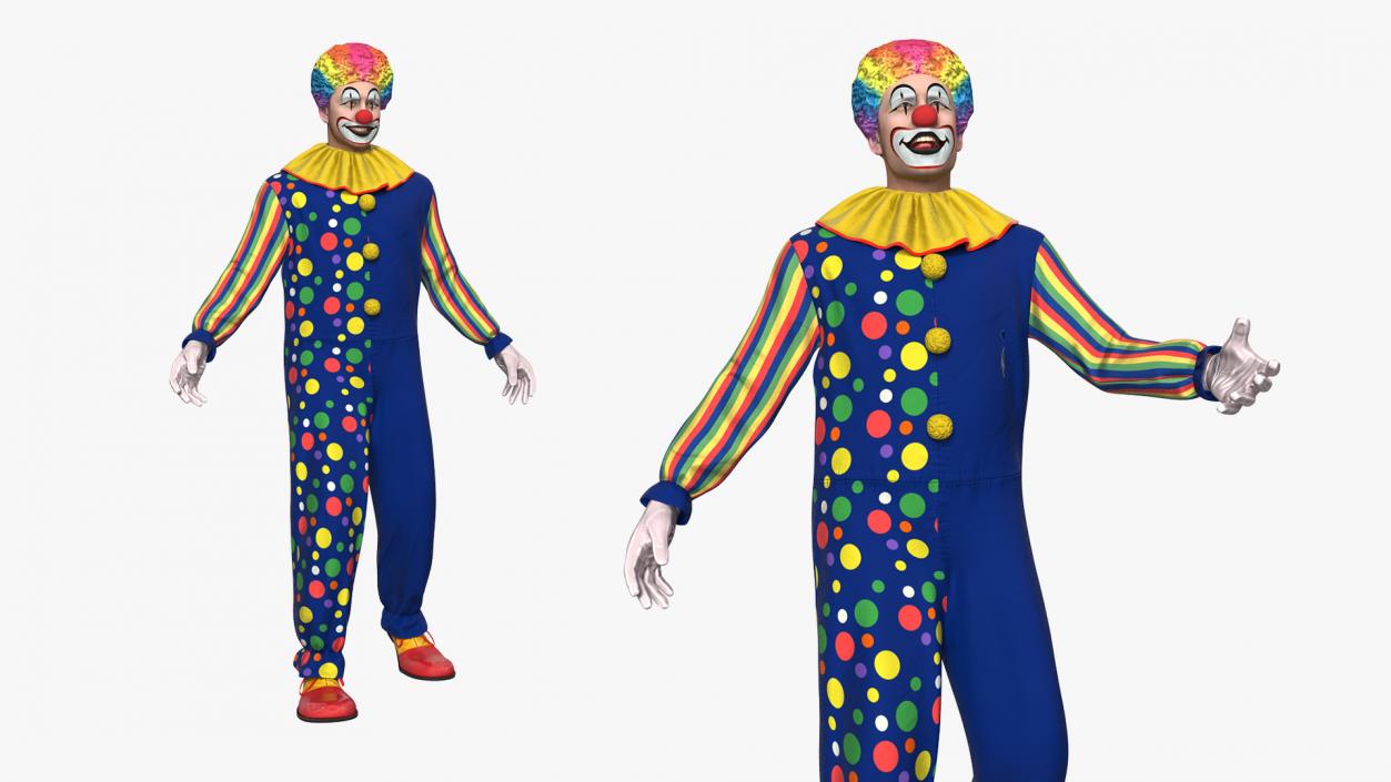 3D Funny Clown Costume Rigged