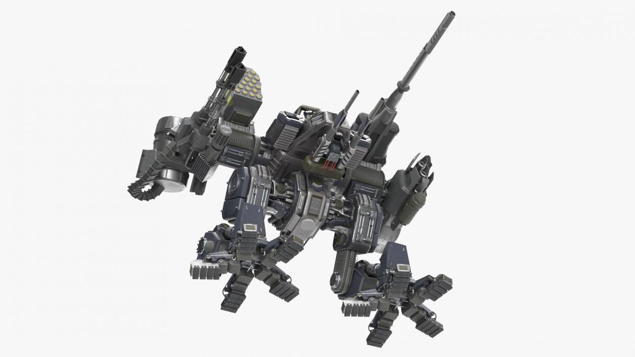 Large Walking Combat Machine with Pilot 3D model