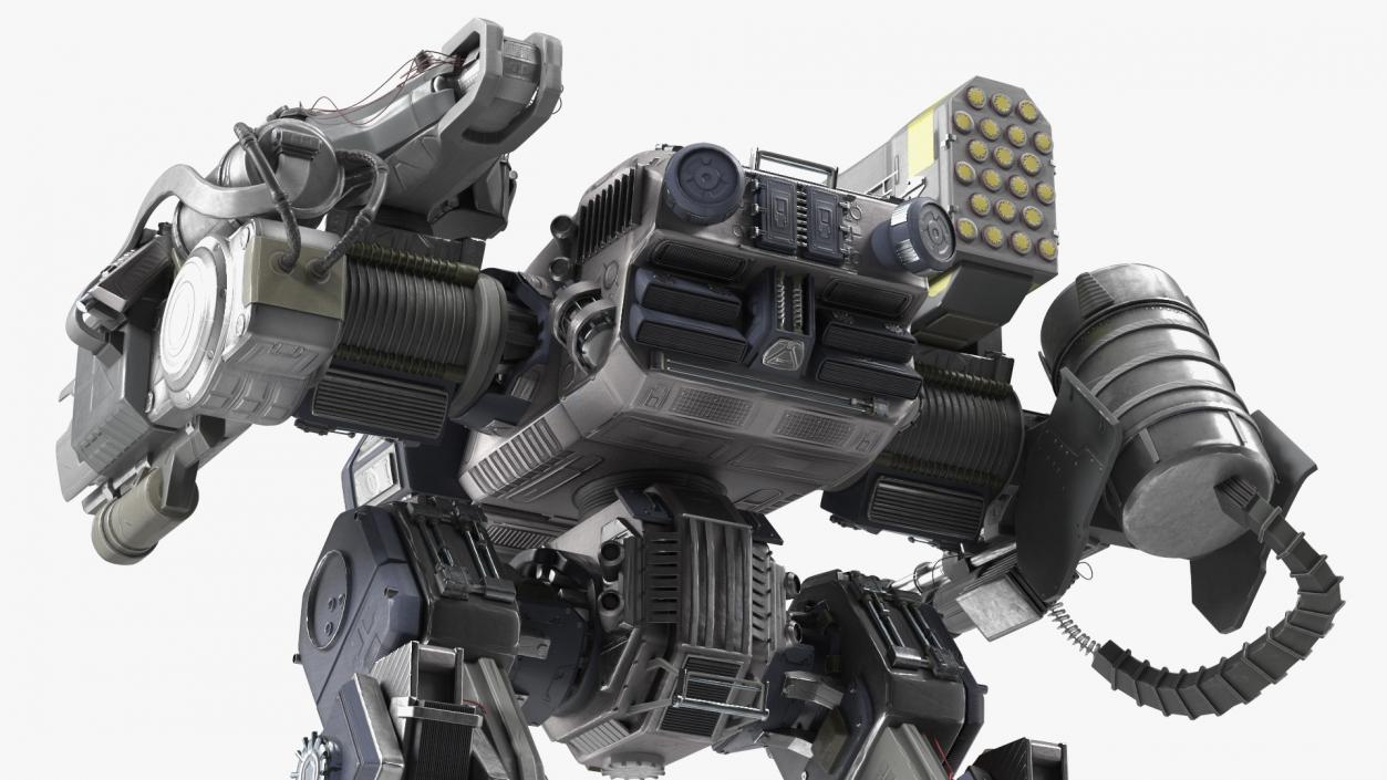 Large Walking Combat Machine with Pilot 3D model