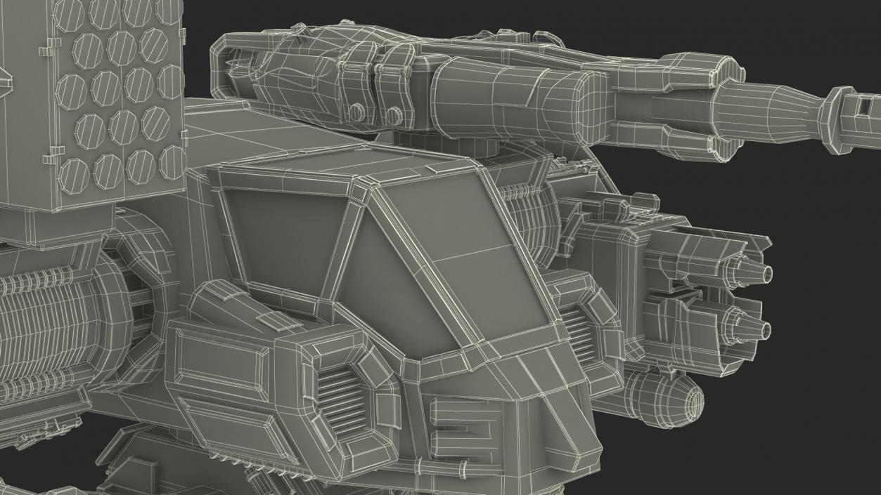 Large Walking Combat Machine with Pilot 3D model