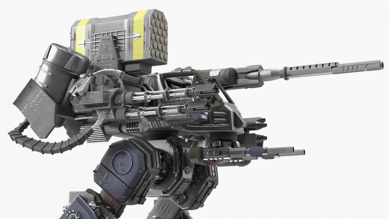 Large Walking Combat Machine with Pilot 3D model