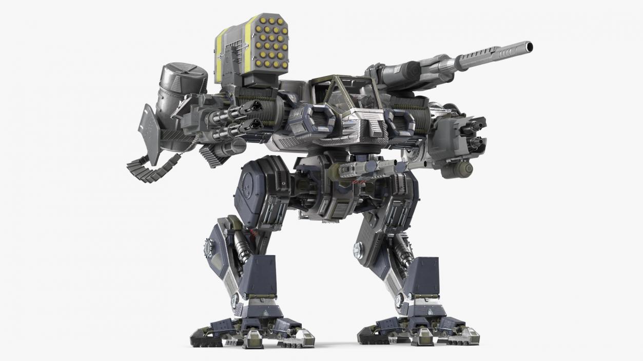 Large Walking Combat Machine with Pilot 3D model