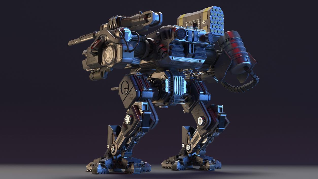 Large Walking Combat Machine with Pilot 3D model