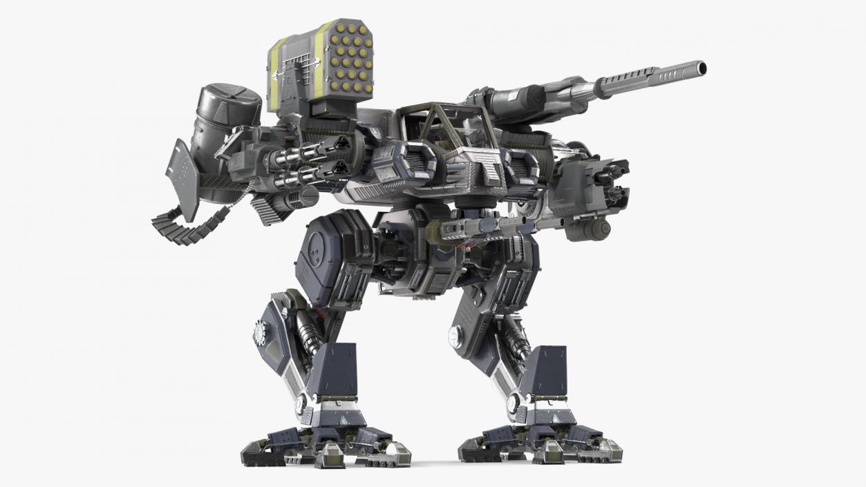 Large Walking Combat Machine with Pilot 3D model