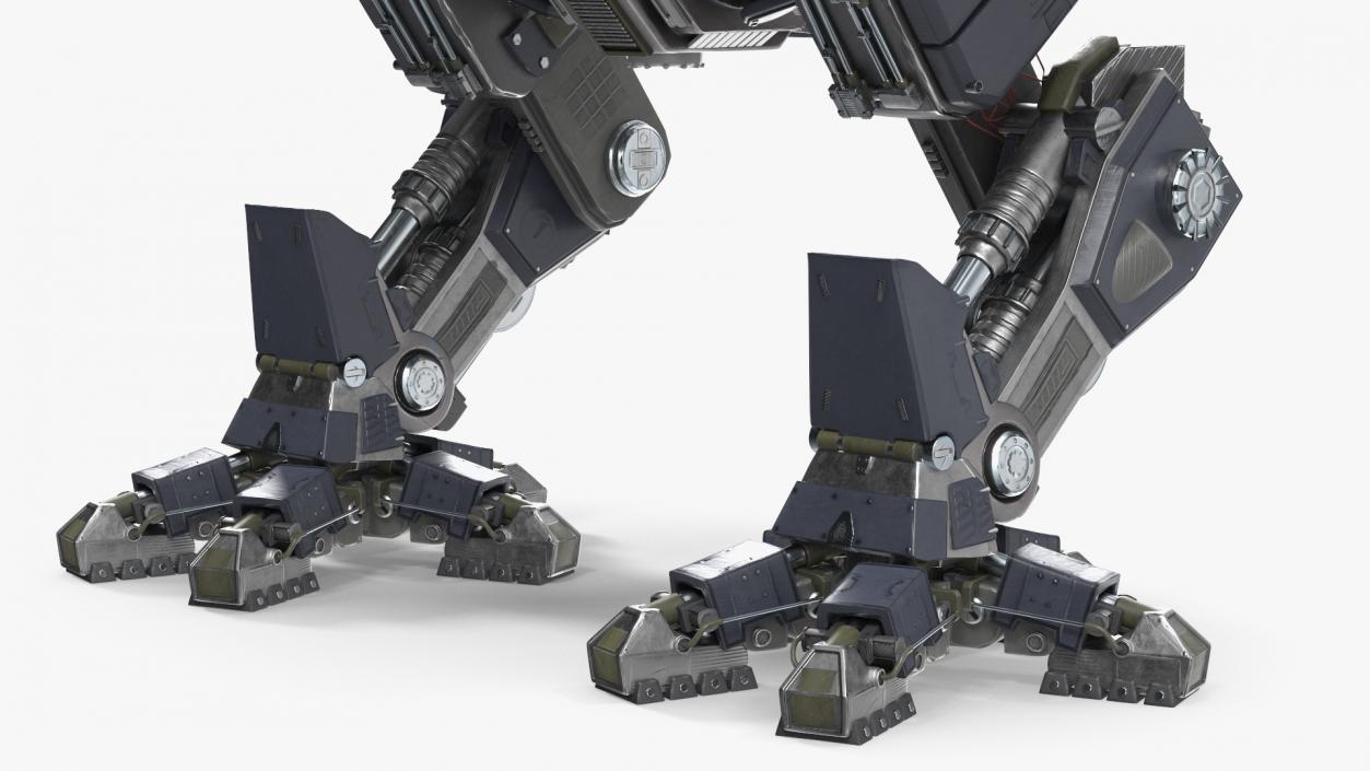 Large Walking Combat Machine with Pilot 3D model