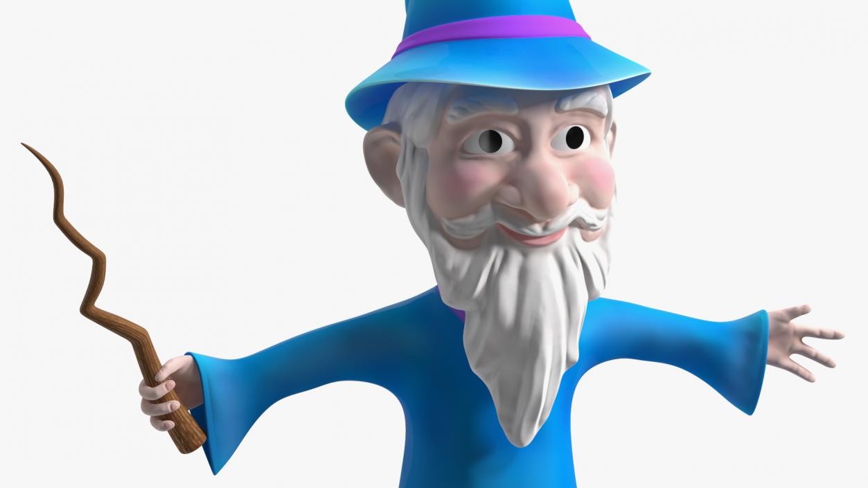 3D Old Wizard Cartoon Character model