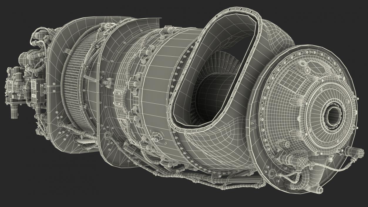 PT6C-67C Turboshaft Slice Engine 3D