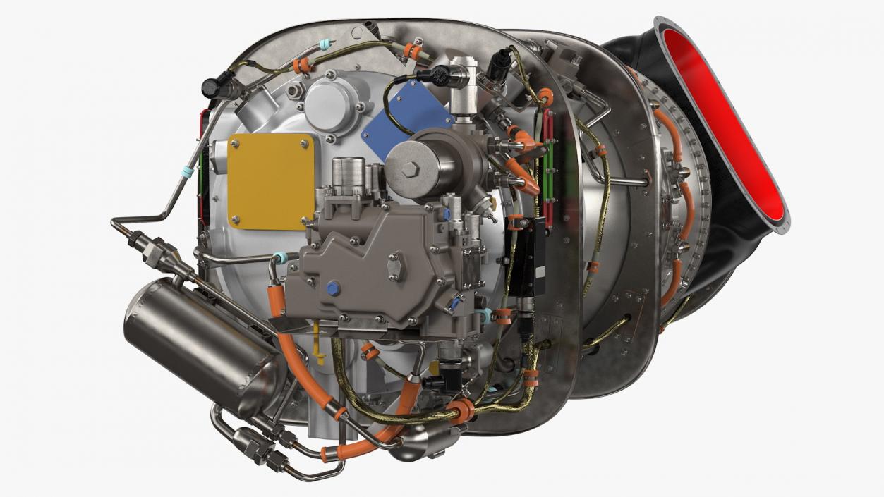 PT6C-67C Turboshaft Slice Engine 3D