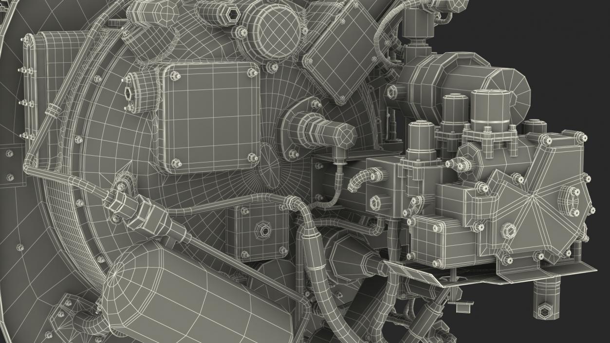 PT6C-67C Turboshaft Slice Engine 3D