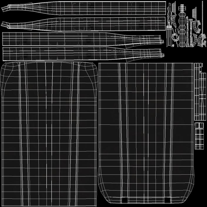 Pontoon Barge Loaded Concrete Slab 3D model