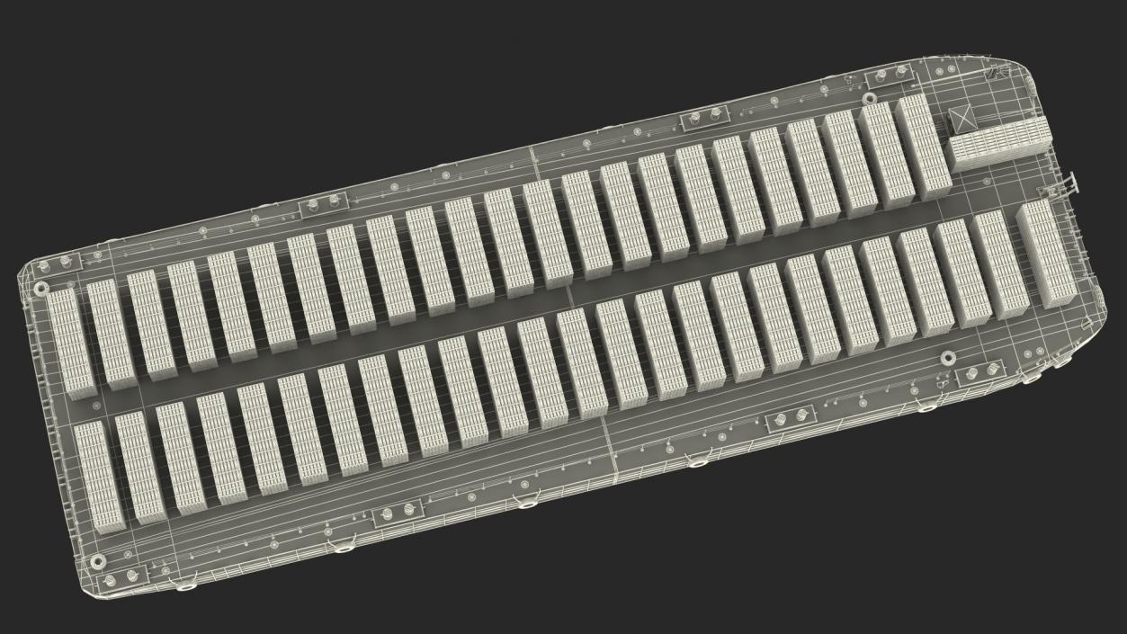 Pontoon Barge Loaded Concrete Slab 3D model