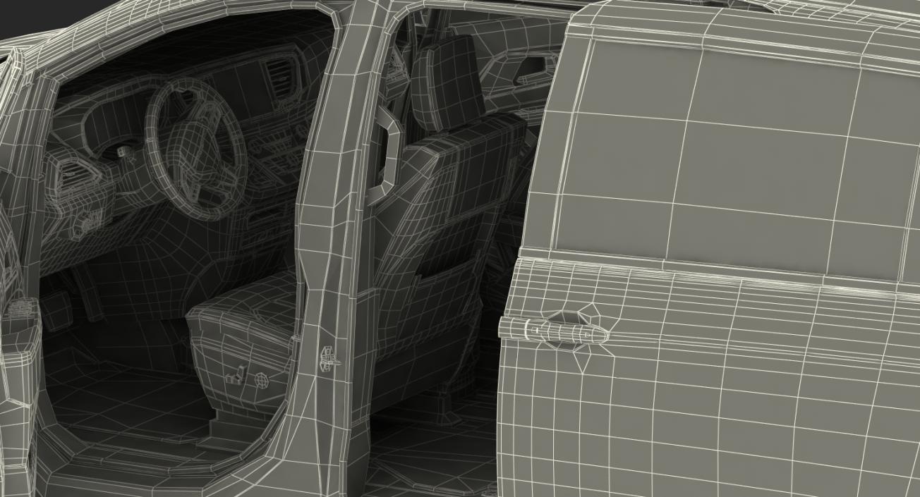 Hybrid Generic Minivan Rigged 3D model