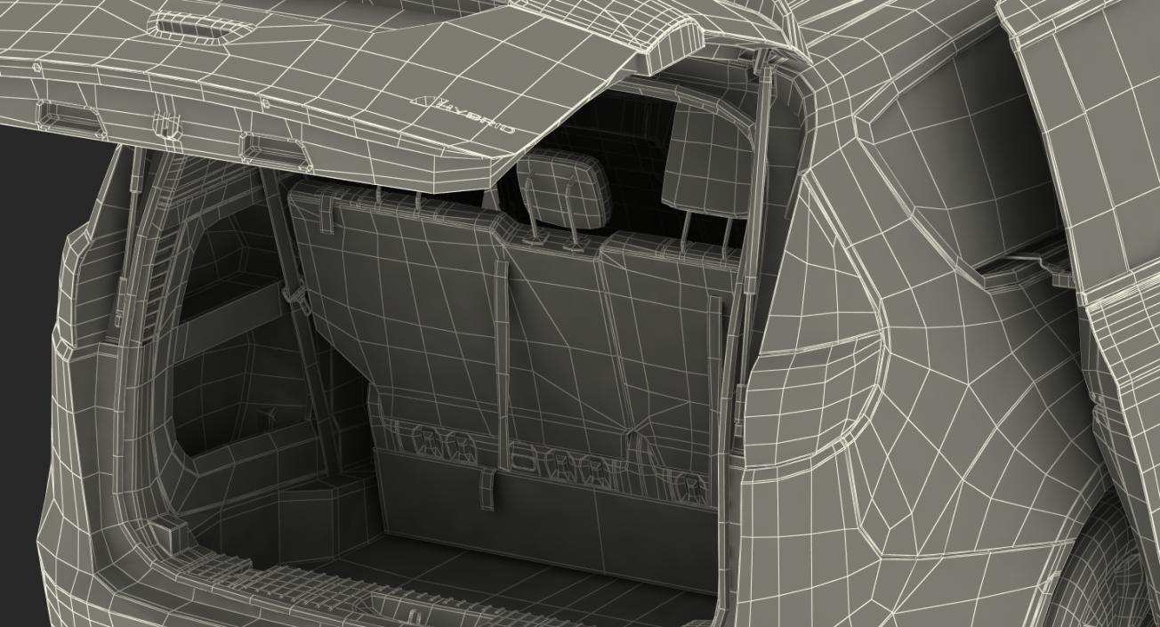 Hybrid Generic Minivan Rigged 3D model