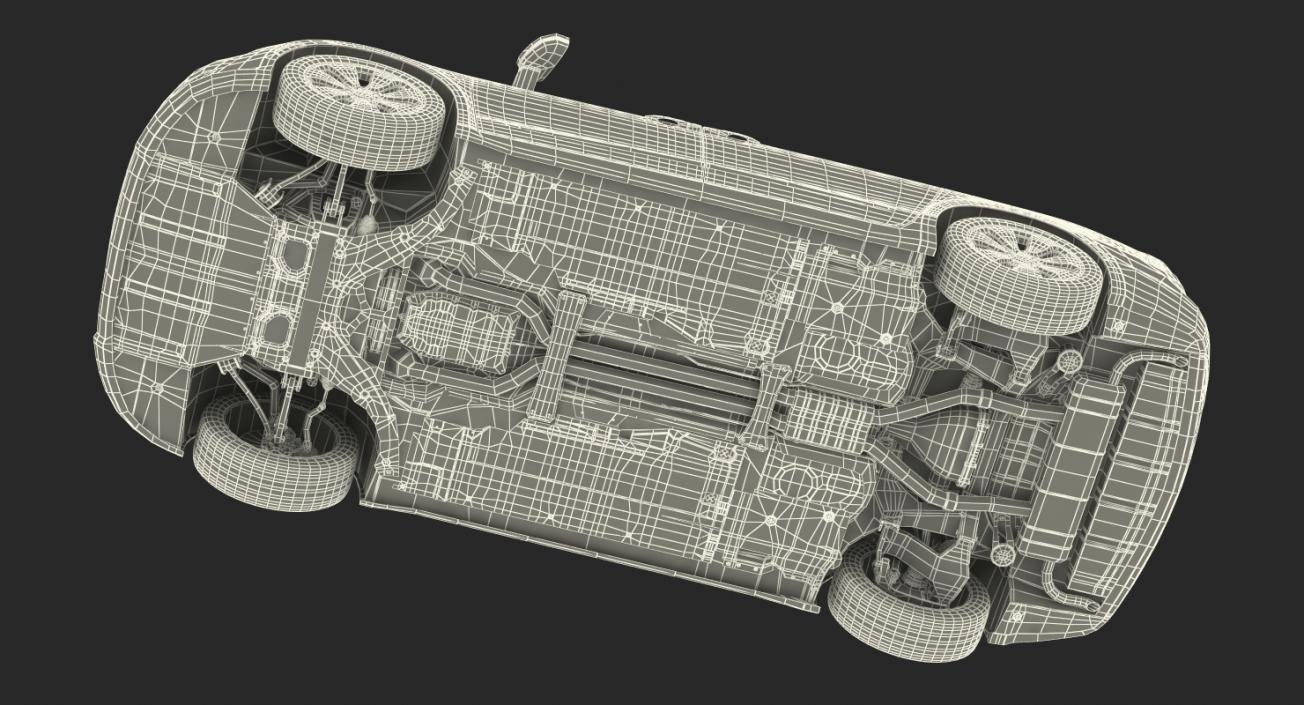 Hybrid Generic Minivan Rigged 3D model