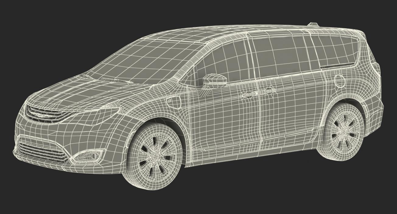 Hybrid Generic Minivan Rigged 3D model