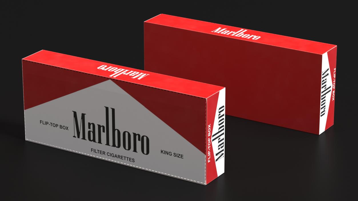 3D Carton Cigarettes Boxes Collection 3