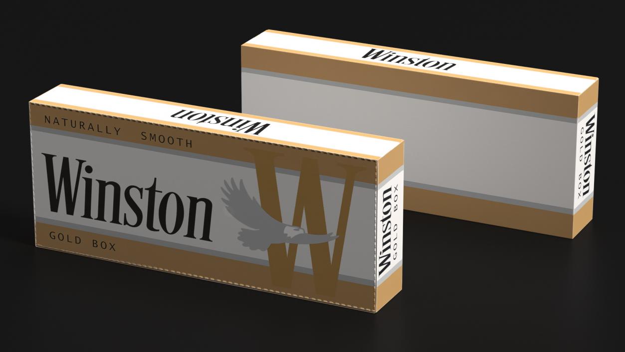 3D Carton Cigarettes Boxes Collection 3